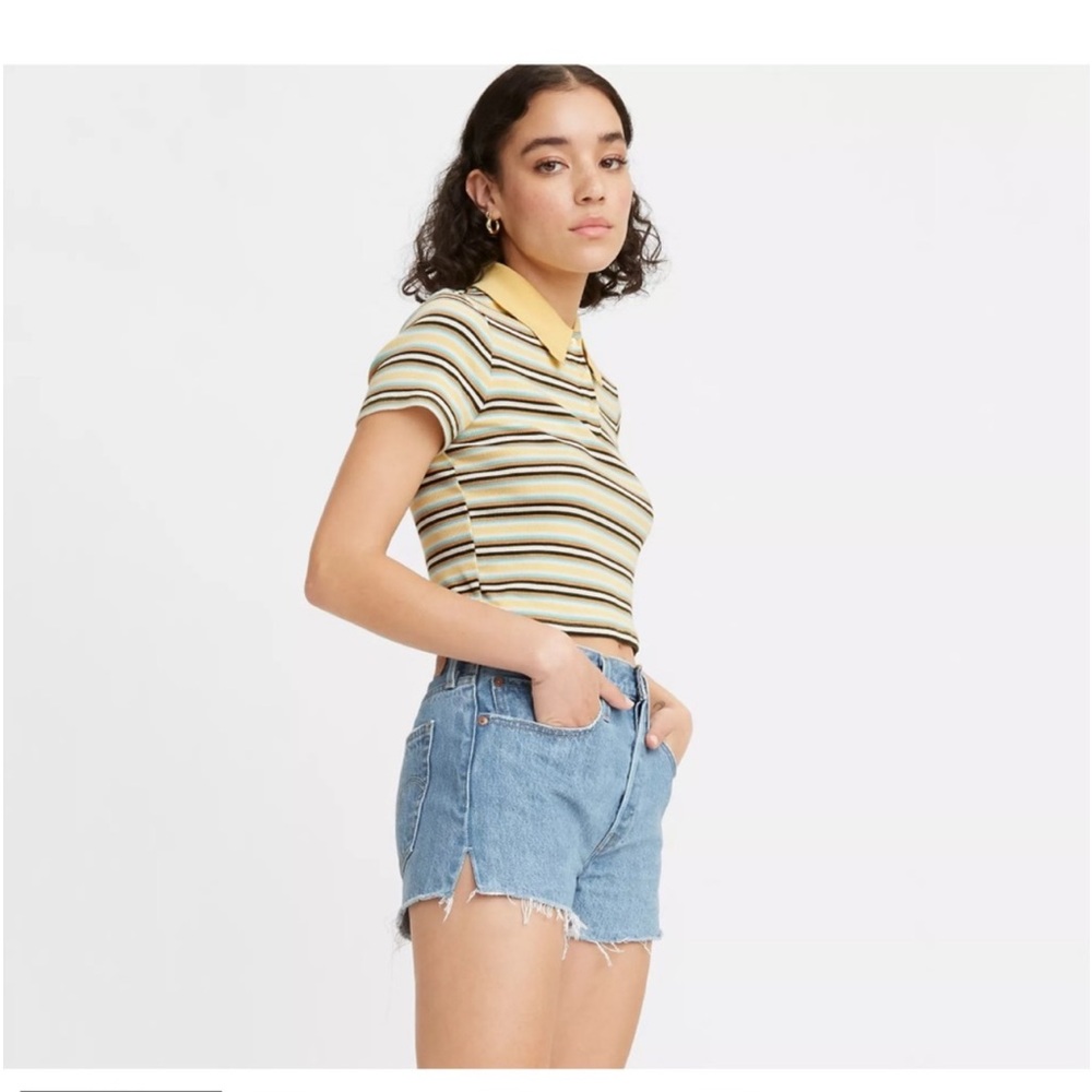 NWT Levi 501 high rise cut off shorts size 24